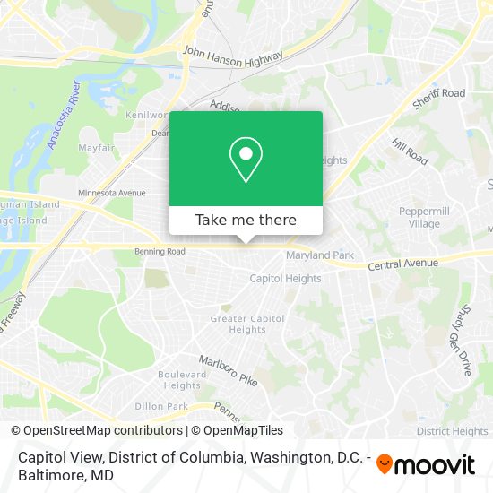 Capitol View, District of Columbia map