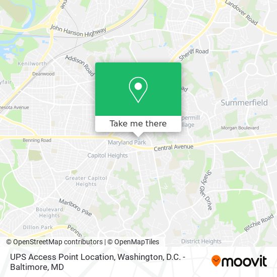 UPS Access Point Location map