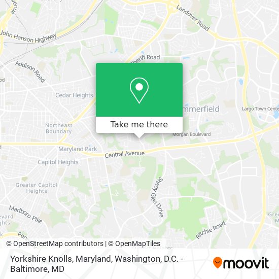 Mapa de Yorkshire Knolls, Maryland