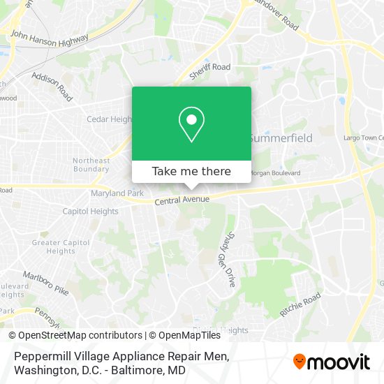 Mapa de Peppermill Village Appliance Repair Men