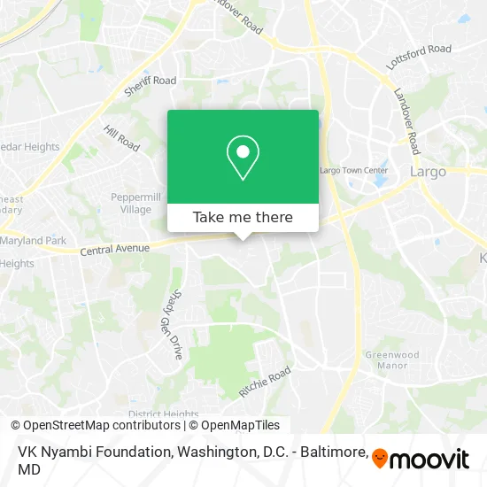 Mapa de VK Nyambi Foundation