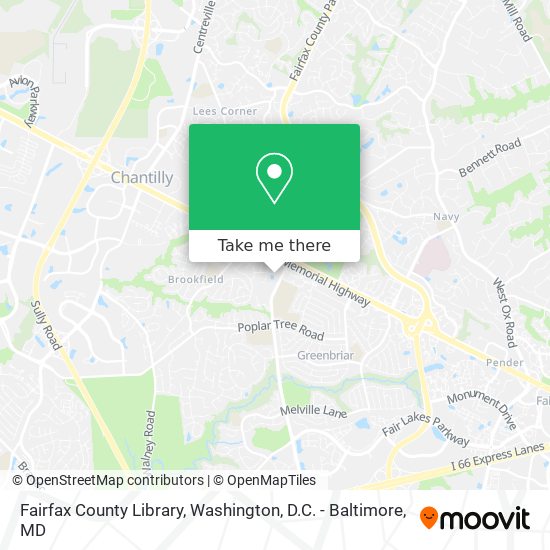 Mapa de Fairfax County Library