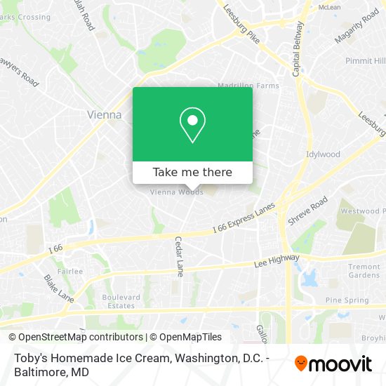 Mapa de Toby's Homemade Ice Cream