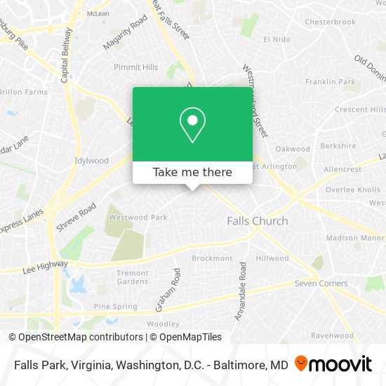 Falls Park, Virginia map