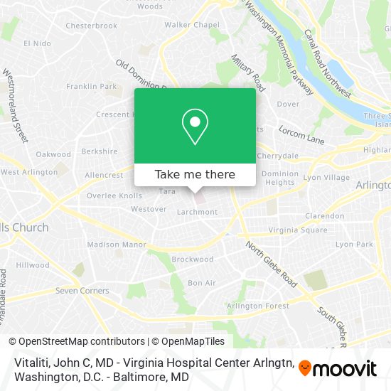 Vitaliti, John C, MD - Virginia Hospital Center Arlngtn map