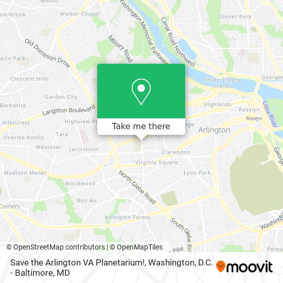 Mapa de Save the Arlington VA Planetarium!