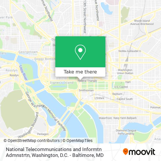 National Telecommunications and Informtn Admnstrtn map