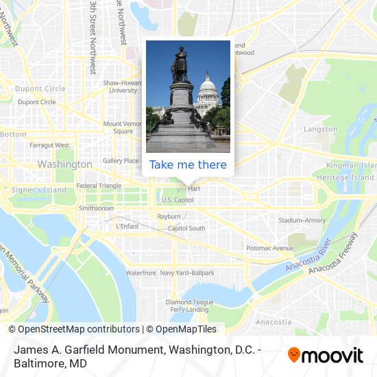 James A. Garfield Monument map