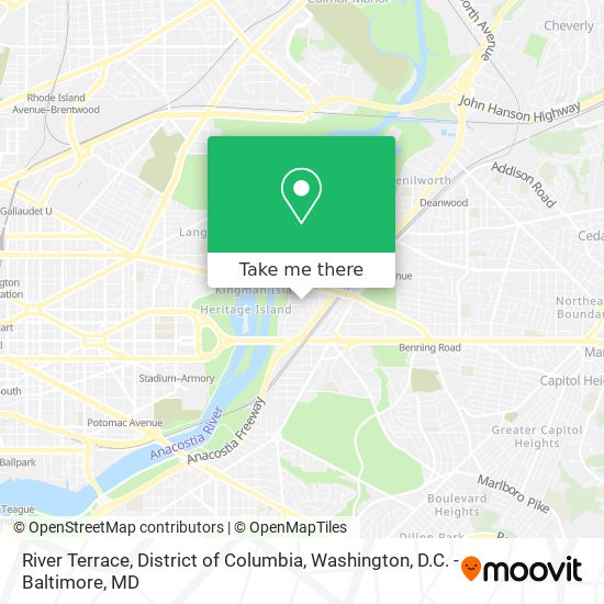 River Terrace, District of Columbia map