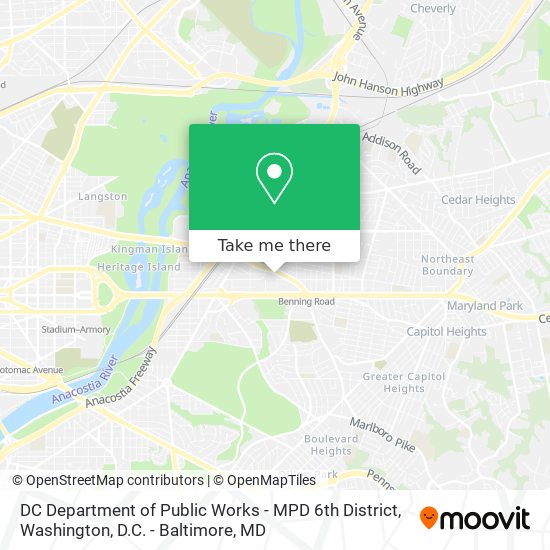 DC Department of Public Works - MPD 6th District map