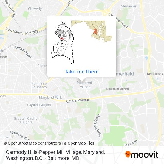 Mapa de Carmody Hills-Pepper Mill Village, Maryland