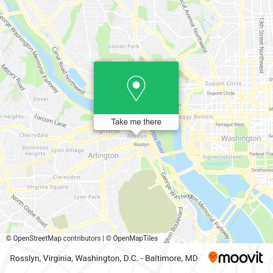 Rosslyn, Virginia map
