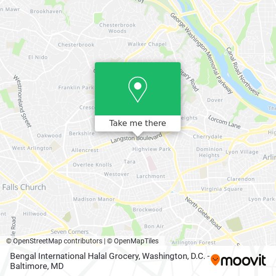 Mapa de Bengal International Halal Grocery