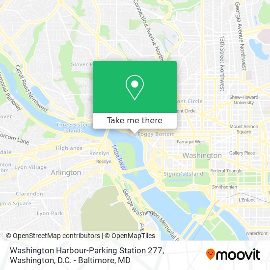 Mapa de Washington Harbour-Parking Station 277