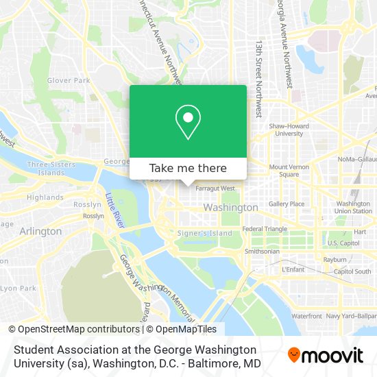 Student Association at the George Washington University (sa) map