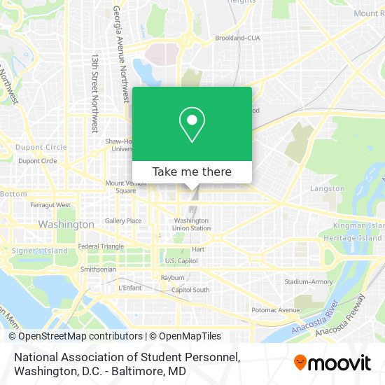 National Association of Student Personnel map