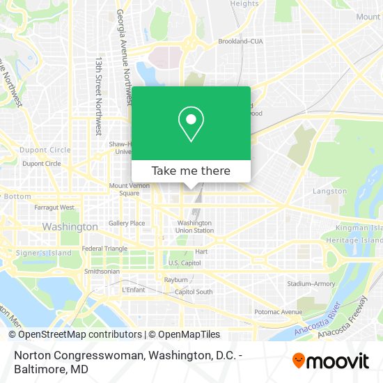 Norton Congresswoman map