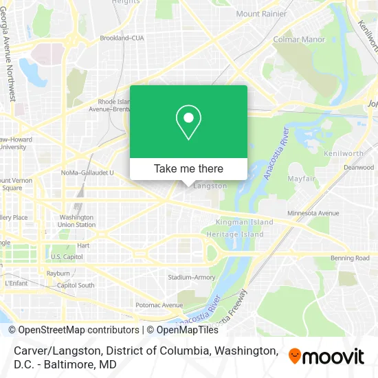 Carver / Langston, District of Columbia map