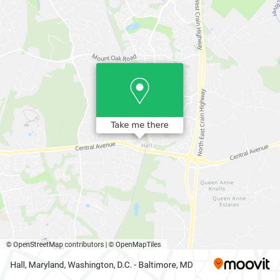 Hall, Maryland map