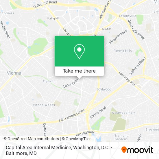 Mapa de Capital Area Internal Medicine