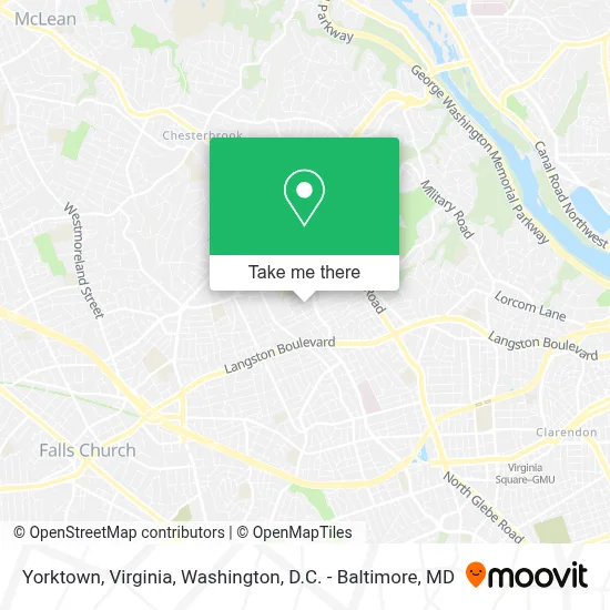 Yorktown, Virginia map