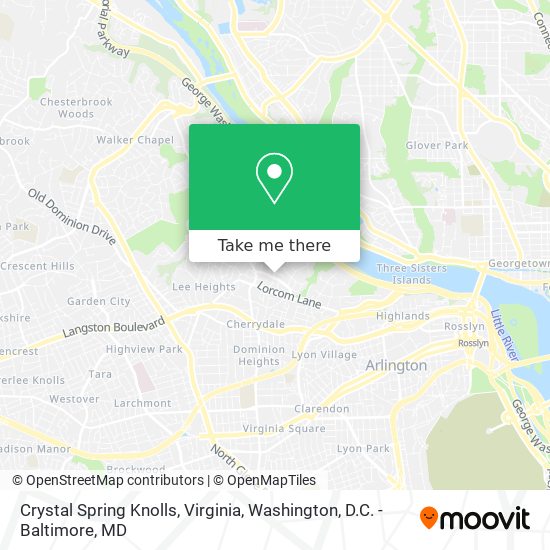 Crystal Spring Knolls, Virginia map