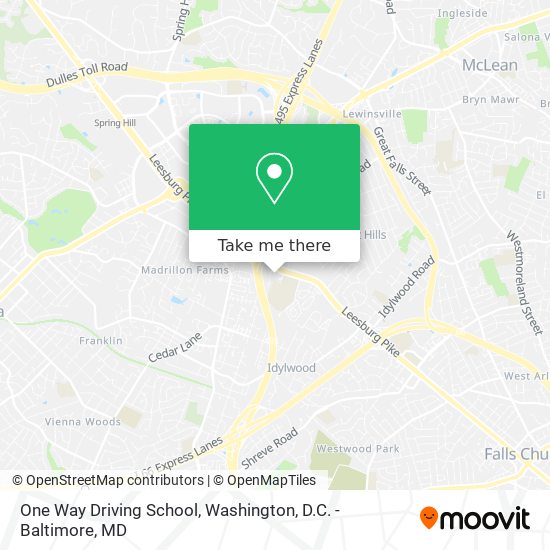 One Way Driving School map