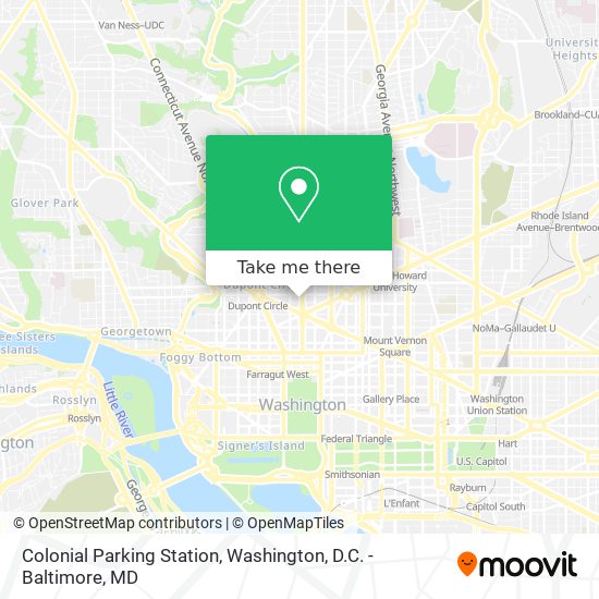 Colonial Parking Station map