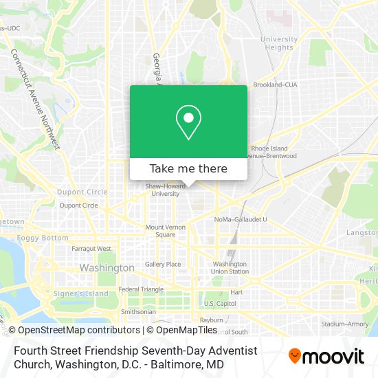 Mapa de Fourth Street Friendship Seventh-Day Adventist Church