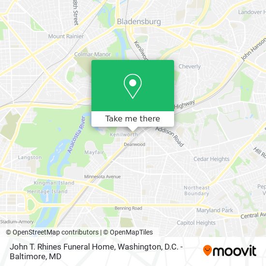 John T. Rhines Funeral Home map