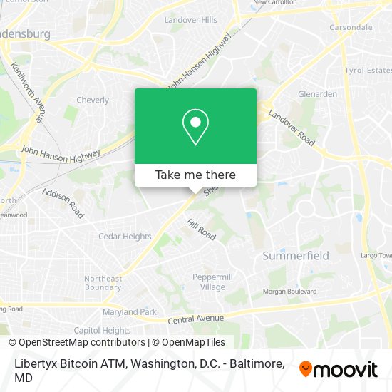 Mapa de Libertyx Bitcoin ATM