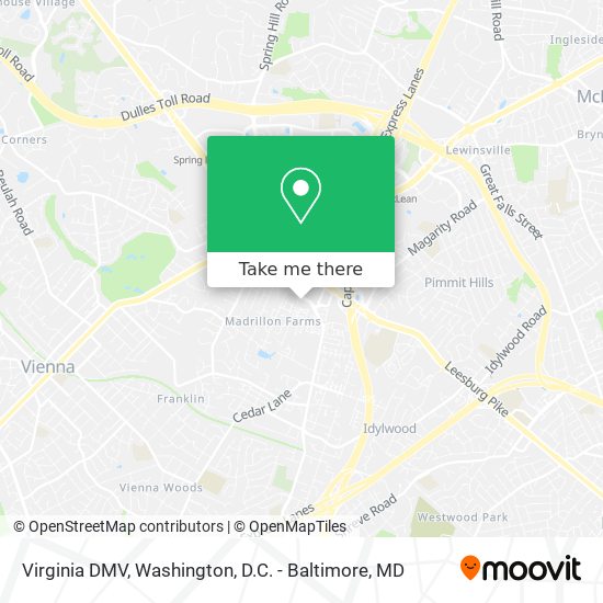 Virginia DMV map