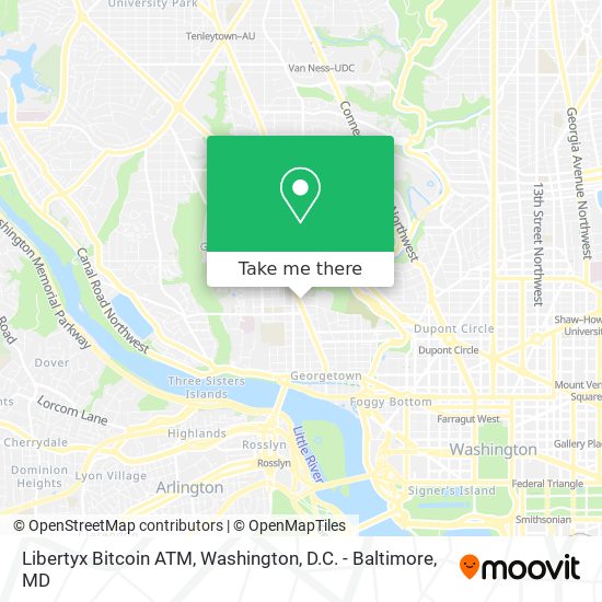 Mapa de Libertyx Bitcoin ATM