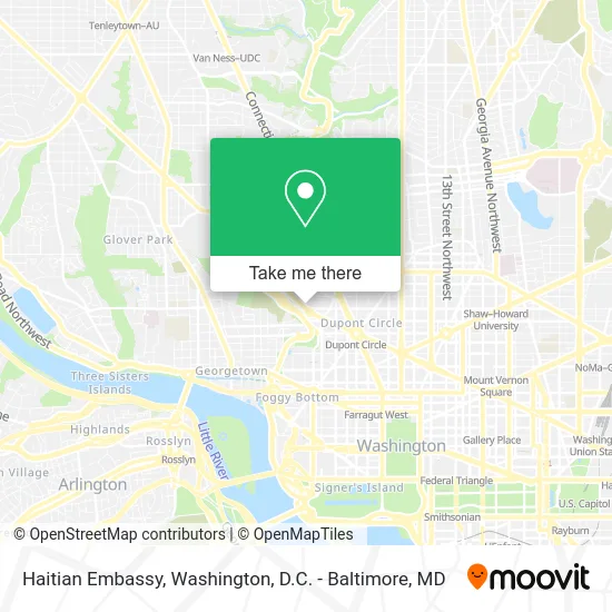 Haitian Embassy map