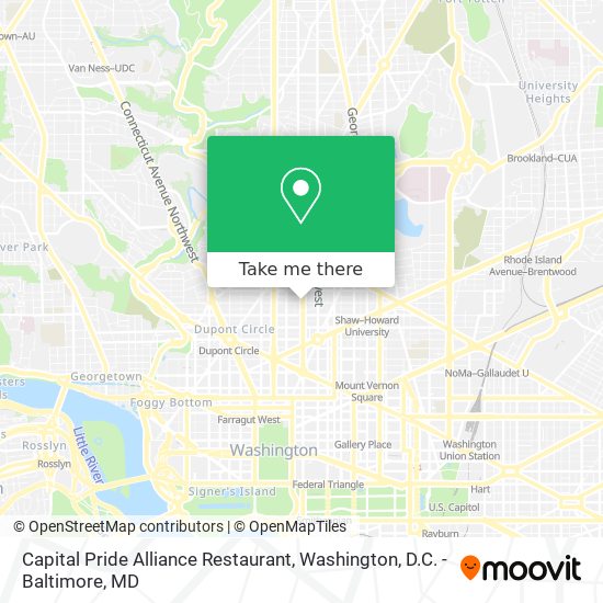 Mapa de Capital Pride Alliance Restaurant
