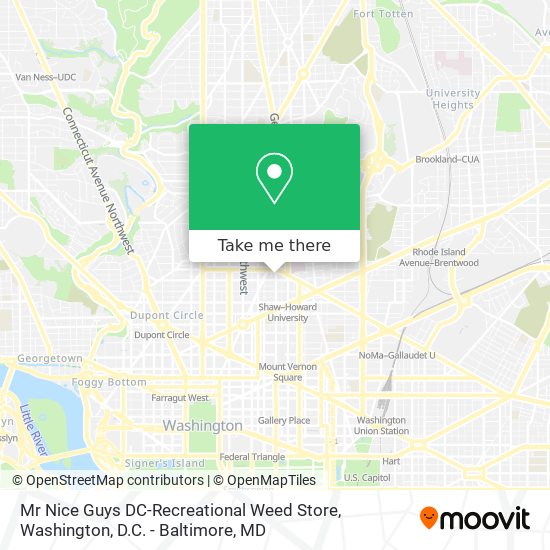 Mapa de Mr Nice Guys DC-Recreational Weed Store