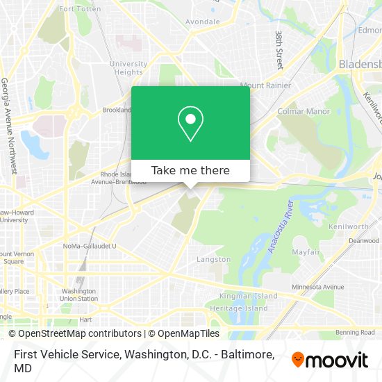 First Vehicle Service map