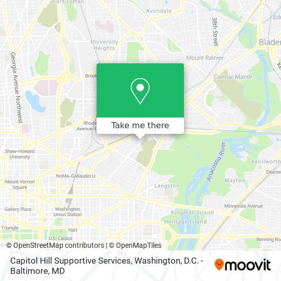 Capitol Hill Supportive Services map