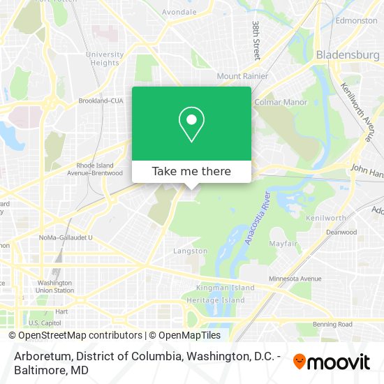 Arboretum, District of Columbia map