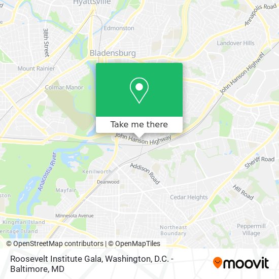 Roosevelt Institute Gala map