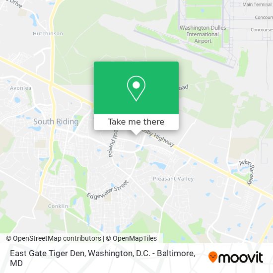 East Gate Tiger Den map