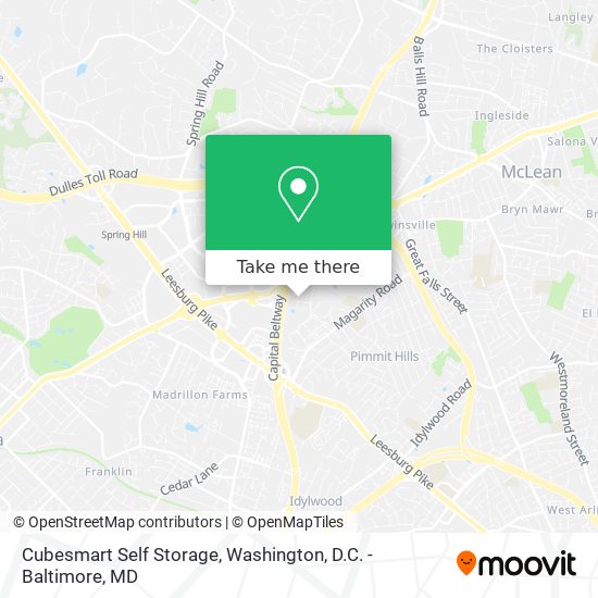 Cubesmart Self Storage map