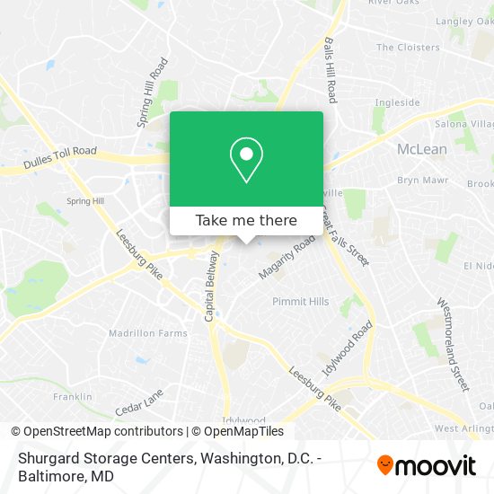 Shurgard Storage Centers map