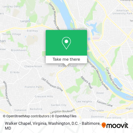 Mapa de Walker Chapel, Virginia