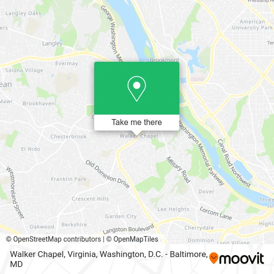 Walker Chapel, Virginia map