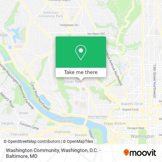 Mapa de Washington Community