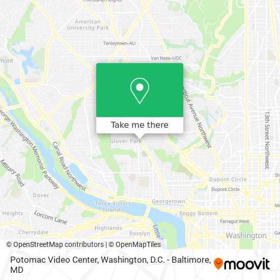 Potomac Video Center map