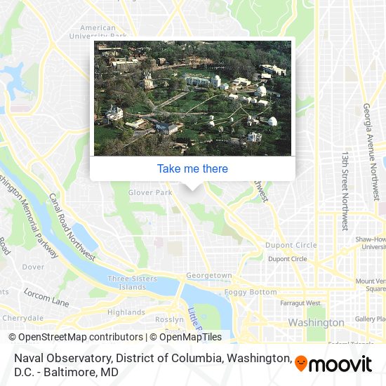 Mapa de Naval Observatory, District of Columbia