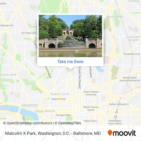 Mapa de Malcolm X Park