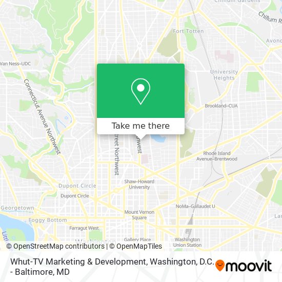 Whut-TV Marketing & Development map